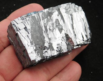 LARGER! Super Shiny! Stepped GALENA Crystal CUBE 100% Natural Missouri 232gr