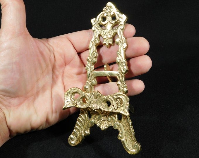VICTORIAN Design BRASS Easel Display Stand Small Size Etsy
