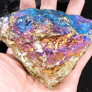 BIG! Bright IRIDESCENT Peacock Copper Chalcopyrite or Peacock Ore Mexico 900gr