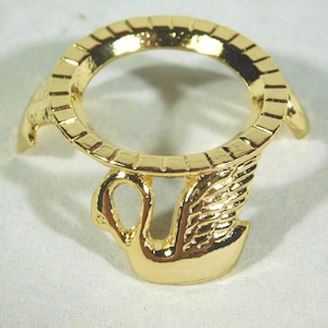 Sphere Display Stand Small Size Swan Design Gold Color