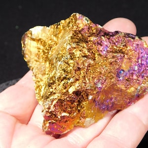 BRIGHT! IRIDESCENT Peacock Copper Chalcopyrite or Peacock Ore Mexico 177gr