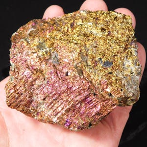 Big! Bright IRIDESCENT Peacock Copper Chalcopyrite or Peacock Ore Mexico 478gr