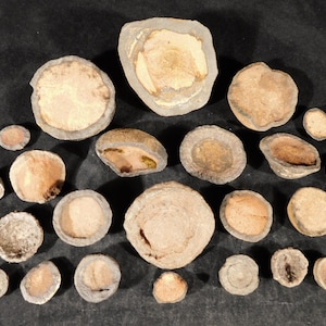 HUGE Lot of 100% Natural Moqui Marbles or Shaman Stone HALVES From Utah! 901gr