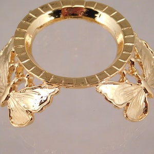 Sphere Display Stand BUTTERFLY Design Gold Color Small Size