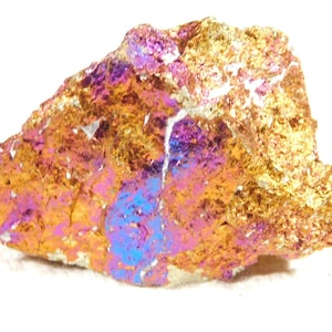 BRIGHT! IRIDESCENT Peacock Copper Chalcopyrite or Peacock Ore Mexico 212gr