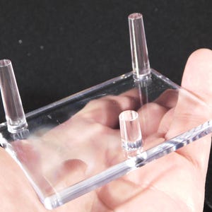 Heavy Duty THREE Post SPHERE Display Stand LARGER Size Clear Acrylic
