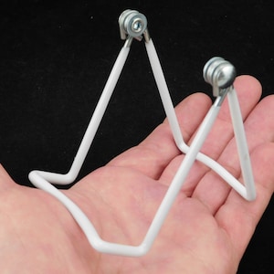Easel Display Stand SMALL Size Adjustable White Vinyl on Metal