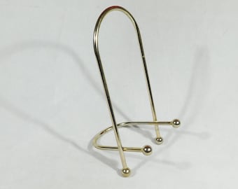 Stojak ekspozycyjny na sztalugę, duży, wzór kuli, kolor złoty