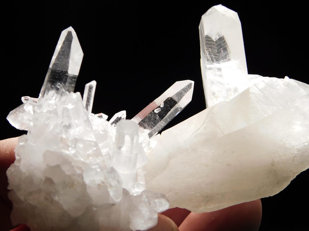 Translucent Quartz Rocks SUPER! TRANSLUCENT Quartz Crystal Cluster Collier Creek ARKANSAS 78.5gr ...