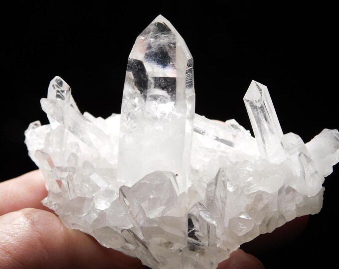 Translucent Quartz Rocks VERY TRANSLUCENT Quartz Crystal Cluster Collier Creek ARKANSAS 70.1gr ...