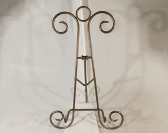 Easel Display Stand X-Large Size Scroll Design Dark Bronze