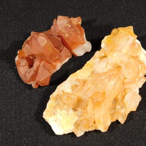 TWO Nice! GOLDEN Healer Quartz Crystal Clusters 100% Natural From Brazil 121gr