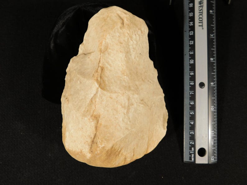 Stone Nature Ruler Larger! One Million Year Old! Early STONE Age ACHEULEAN Handaxe ...