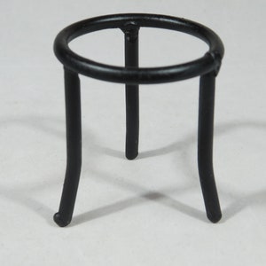 Sphere Display Stand Black Metal Tall Medium Size