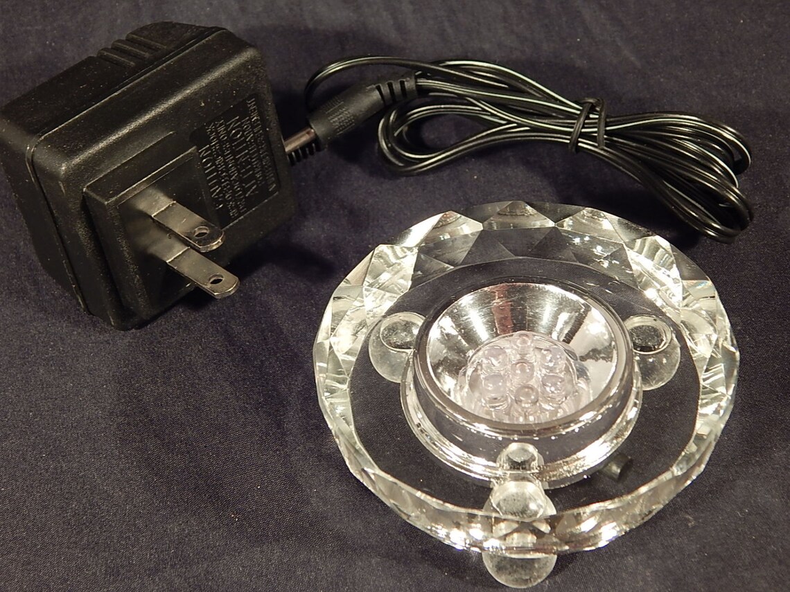 Clear Acrylic LED Lighted Display Base WHITE Lights Etsy