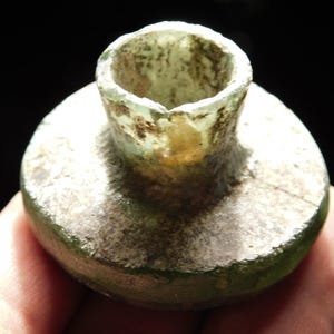 Ancient ROMAN Glass Perfume Bottle From Mazar i Sharif Afghanistan 37.3gr