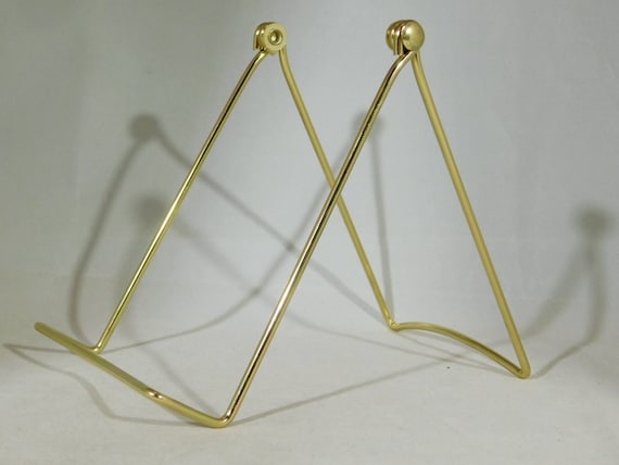 Fossils and More! ONE Large Gold Colored Easel Display Stand for Plates