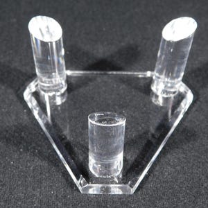 Heavy Duty THREE Post SPHERE Display Stand LARGE Size Clear Acrylic