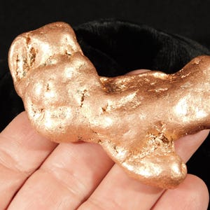 wOw Big! Heavy Solid COPPER NUGGET or Native Copper Float Michigan 222gr