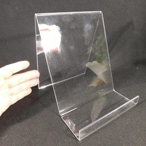 Easel Display Stand Clear Acrylic Large Size for Plates, Photos and More!