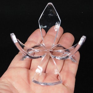 Display Stand TULIP Design Three Prong Large Size Clear Lucite