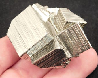 Smaller Nice and 100% Natural Pyrite CUBE Cluster Huanzala Mine Peru 132gr