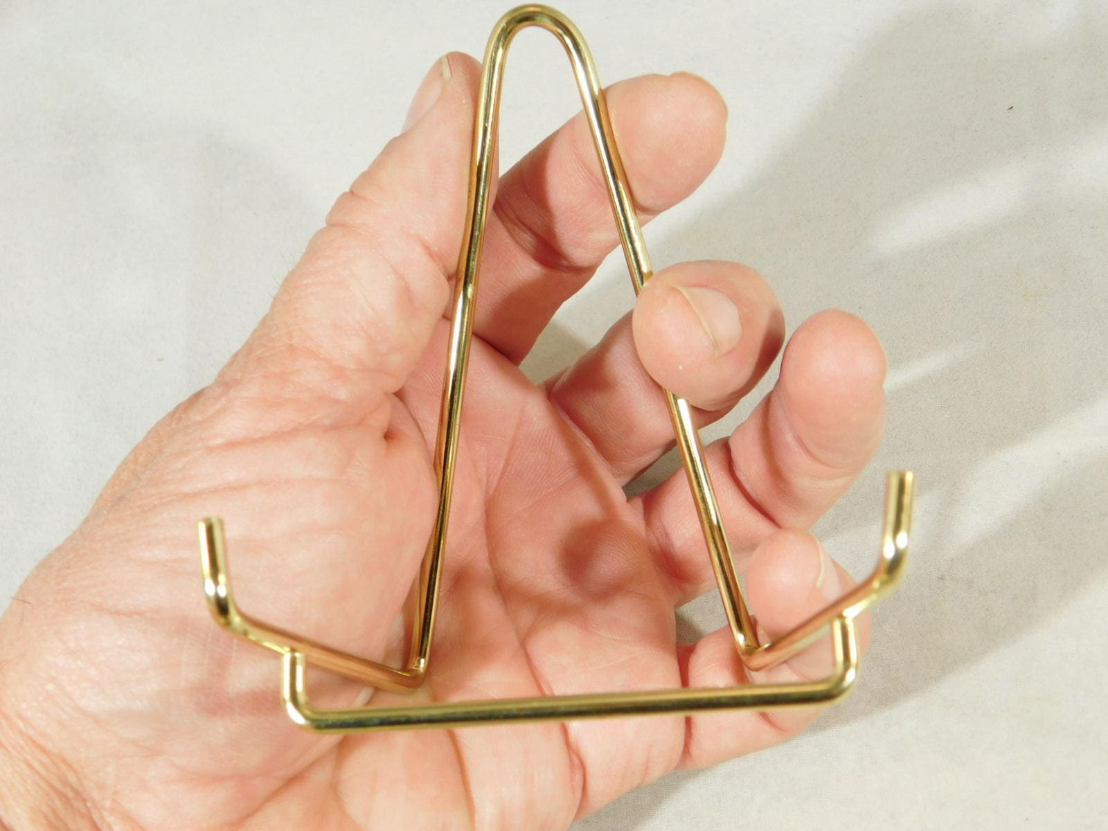 One MEDIUM Sized Gold or Brass Colored EASEL Display Stand for Etsy