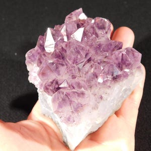 Larger! DEEP PURPLE AMETHYST Crystal Cluster 100% Natural From Brazil 541gr