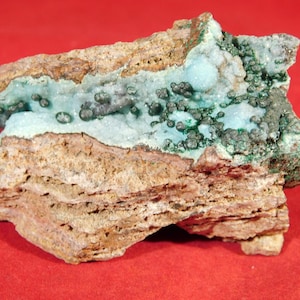 Translucent Druzy Quartz on BLUE Chrysocolla with Malachite South Africa 91.8gr