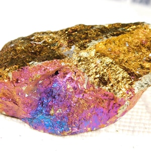 BRIGHT! IRIDESCENT Peacock Copper Chalcopyrite or Peacock Ore Mexico 202gr