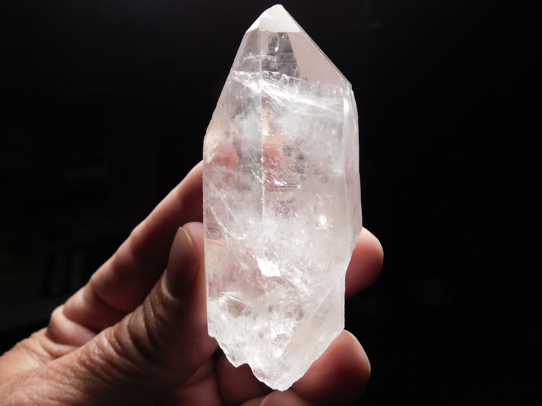 半透明クォーツクリスタル 100%天然 ブラジル産 98.9g - Etsy 日本