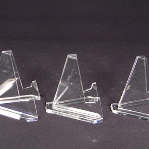 Easel Display Stand Lot of THREE Medium Size Clear Acrylic