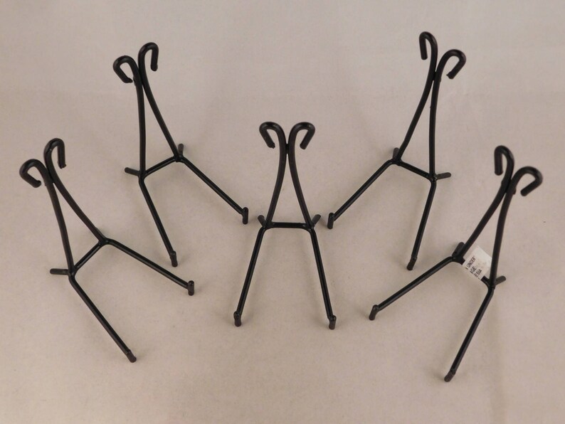 Lot of FIVE 5 Medium Iron Metal Display Stands Scroll Etsy