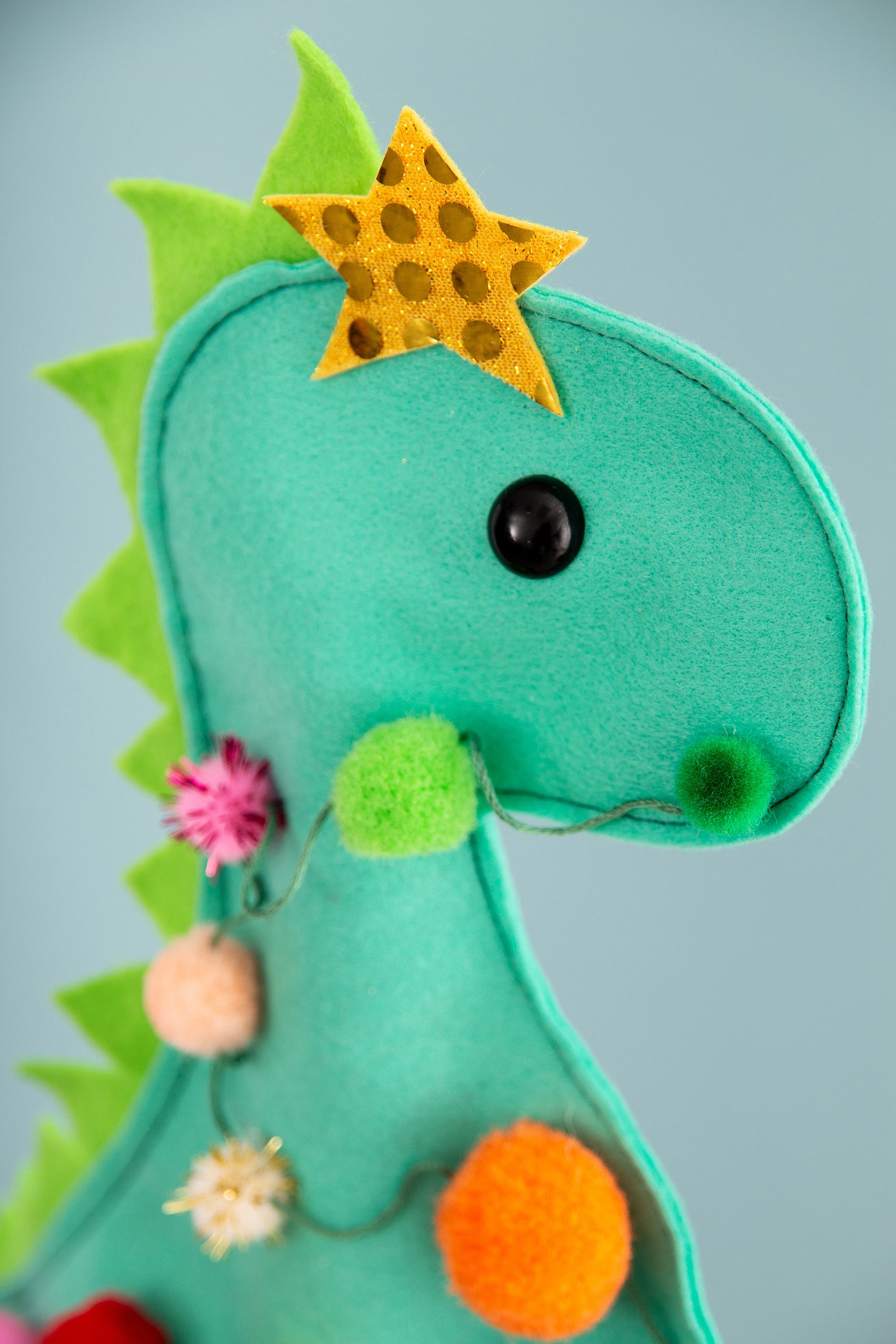 Dinosaur tree topper christmas tree topper pom pom animal Etsy