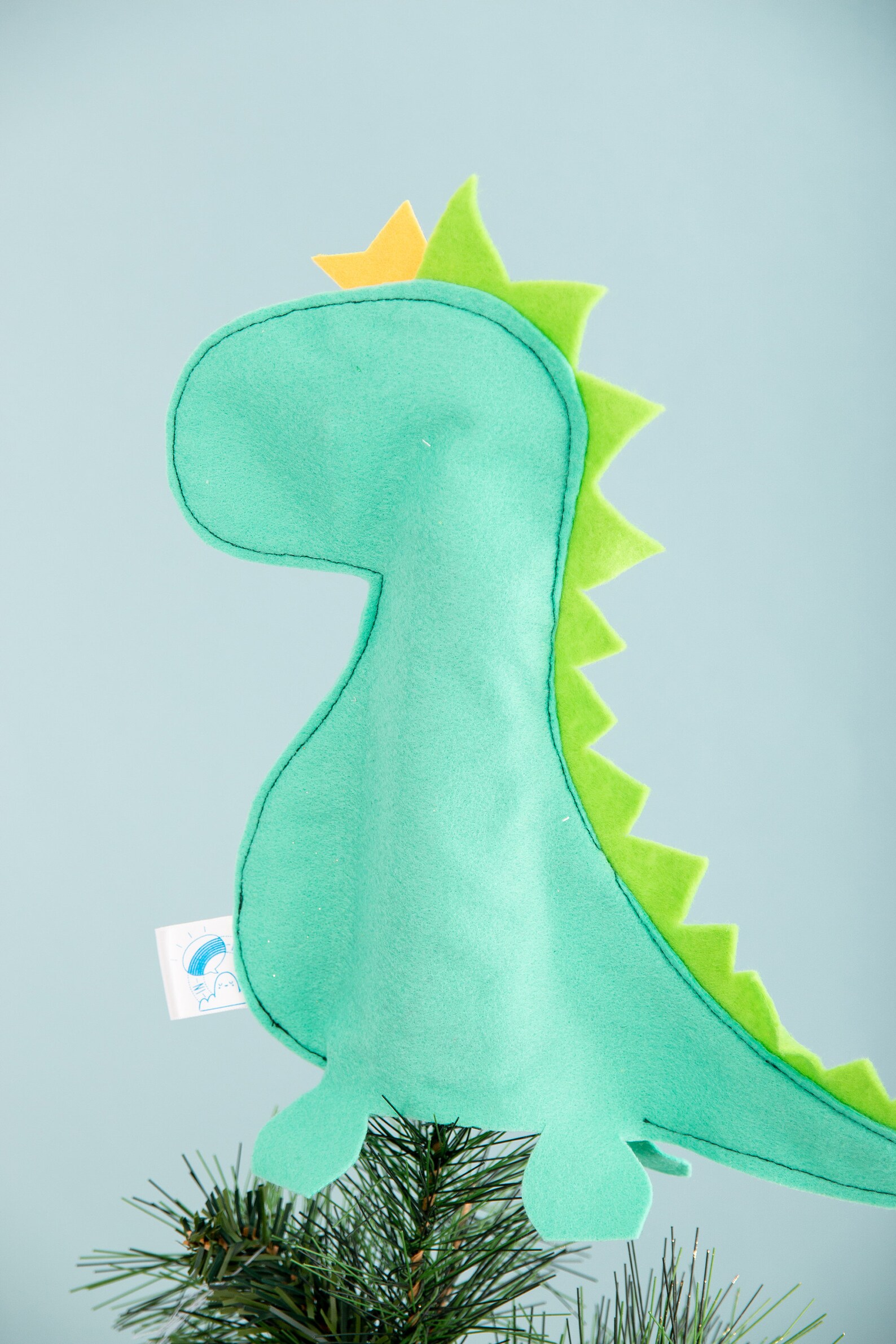 Dinosaur tree topper christmas tree topper pom pom animal Etsy