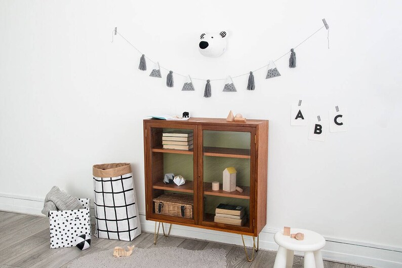 nursery decor Nursery art bear decor kids bedroom decor, Arctic animal polar bear head Polar bear monochrome art kids room decor