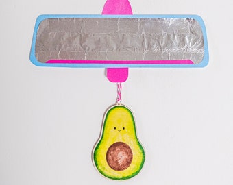 Avocado rear view car accessory, driving test passed, vegan gift, avocado car charm, rear view mirror charm