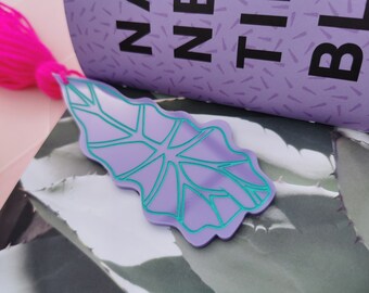 Lilac botanical bookmark, acrylic bookmark, houseplant gift, bookworm gift, book accessory,