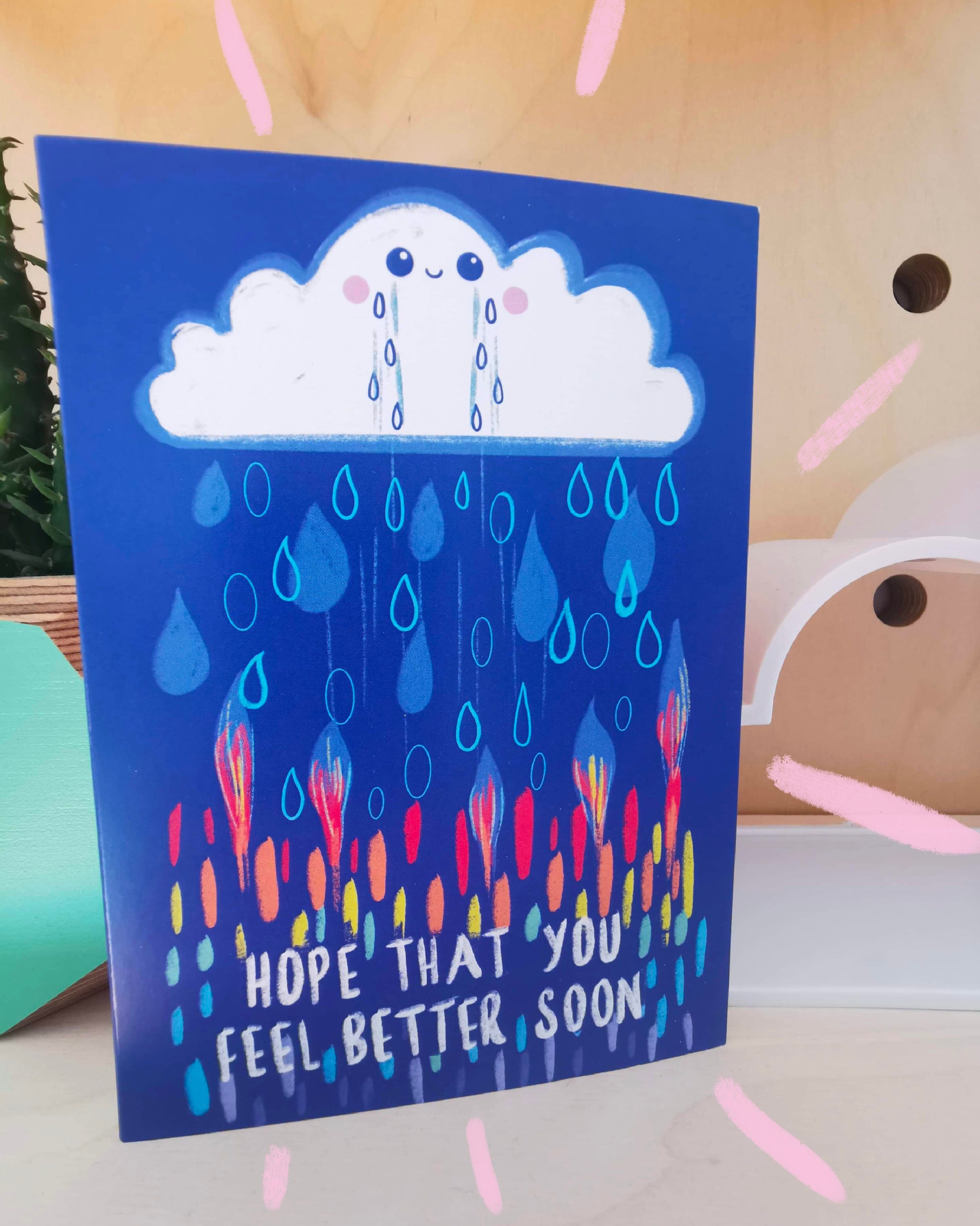 Get Well Soon Rainbow Card Thinking of You Card Feel Better - Etsy