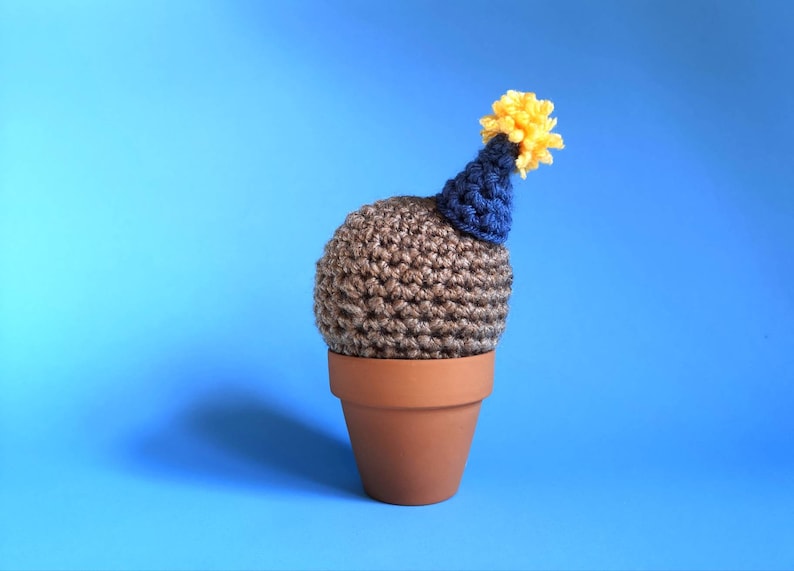 Crochet cute sloth sloth in a pot sheld decoration crochet hat, desk ornament sloth decoration