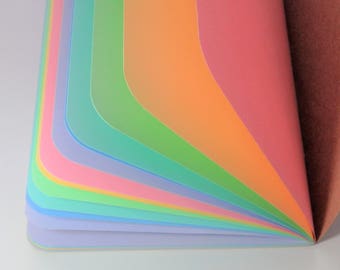 Pastel Rainbow Traveler's Notebook Inserts // Midori Traveller's Notebooks Insert - All Sizes