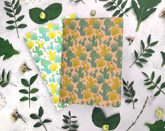 Green Cactus Traveler's Notebook Inserts // Midori Traveller's Notebooks Insert - All Sizes // Dot Grid Lined - C089