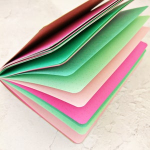 Watermelon - Pink and Green Traveller's Notebook Inserts // Midori Traveller's Notebooks Insert - All Sizes; Plain, Dot or Grid Pattern