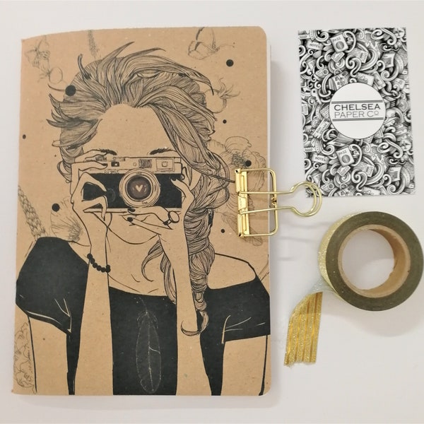 Planner Girl Camera Traveler's Notebook Inserts // Midori Traveller's Notebooks Insert - All Sizes // Dot Grid Lined - C009