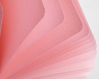 Pepto Bismol - Pastel Pink Rainbow Traveller's Notebook Insert// Midori Traveller's Notebooks Insert - All Sizes; Plain, Dot or Grid Pattern