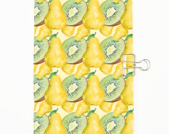 Kiwis and Pears ALL SIZES Traveler's Notebook Insert - Choice of Paper Pattern; lined, grid, dotted Traveller's Refill - C126