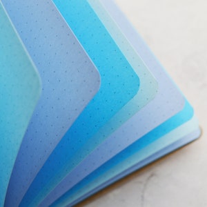 Ice Ice Baby - Blue Rainbow Traveller's Notebook Inserts // Midori Traveller's Notebooks Insert - All Sizes; Plain, Dot or Grid Pattern