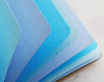 Ice Ice Baby - Blue Rainbow Traveller's Notebook Inserts // Midori Traveller's Notebooks Insert - All Sizes; Plain, Dot or Grid Pattern