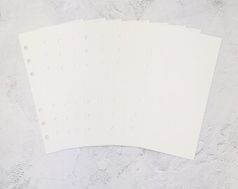 Watercolour Paper 220gsm All Sizes PRINTED AND PUNCHED Filofax Luxury Paper Insert, Thick Sheets for Ring Binder and Kikki K - 15 Sheets