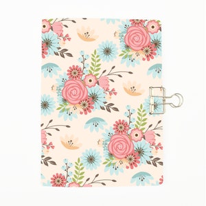 Amelia Floral Traveler's Notebook Inserts // Midori Traveller's Notebooks Insert - All Sizes // Dot Grid Lined - C007